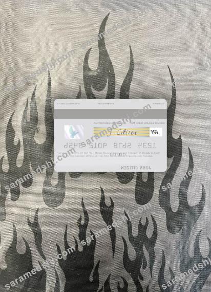 Trinidad and Tobago RBC Royal Bank visa debit card photolook back